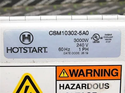 Hotstart CSM10302-5A0 Engine Coolant Preheater Pump 10gpm@10ft WC 125 psi Used