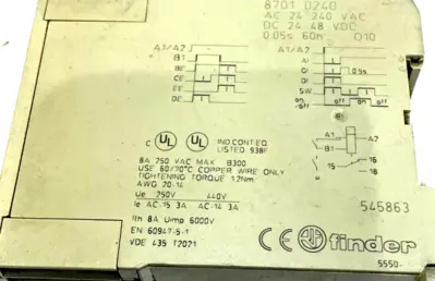 USED FINDER 87.01.0.240 TIME DELAY RELAY 87010240