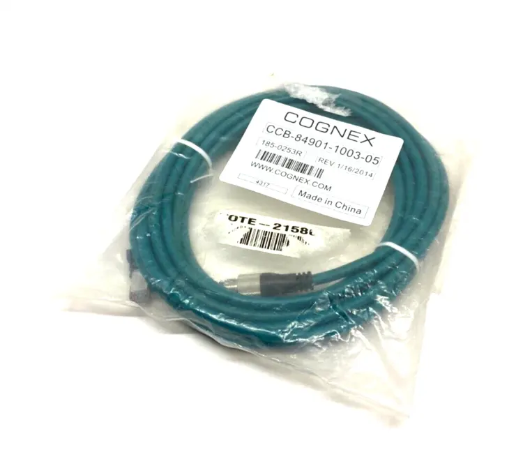 New | in-Stock COGNEX ETHERNET CABLE 5M A-CODED RJ45 TO M12 8-PIN Cable & Wire | Maverick Industrial Sales #1113632