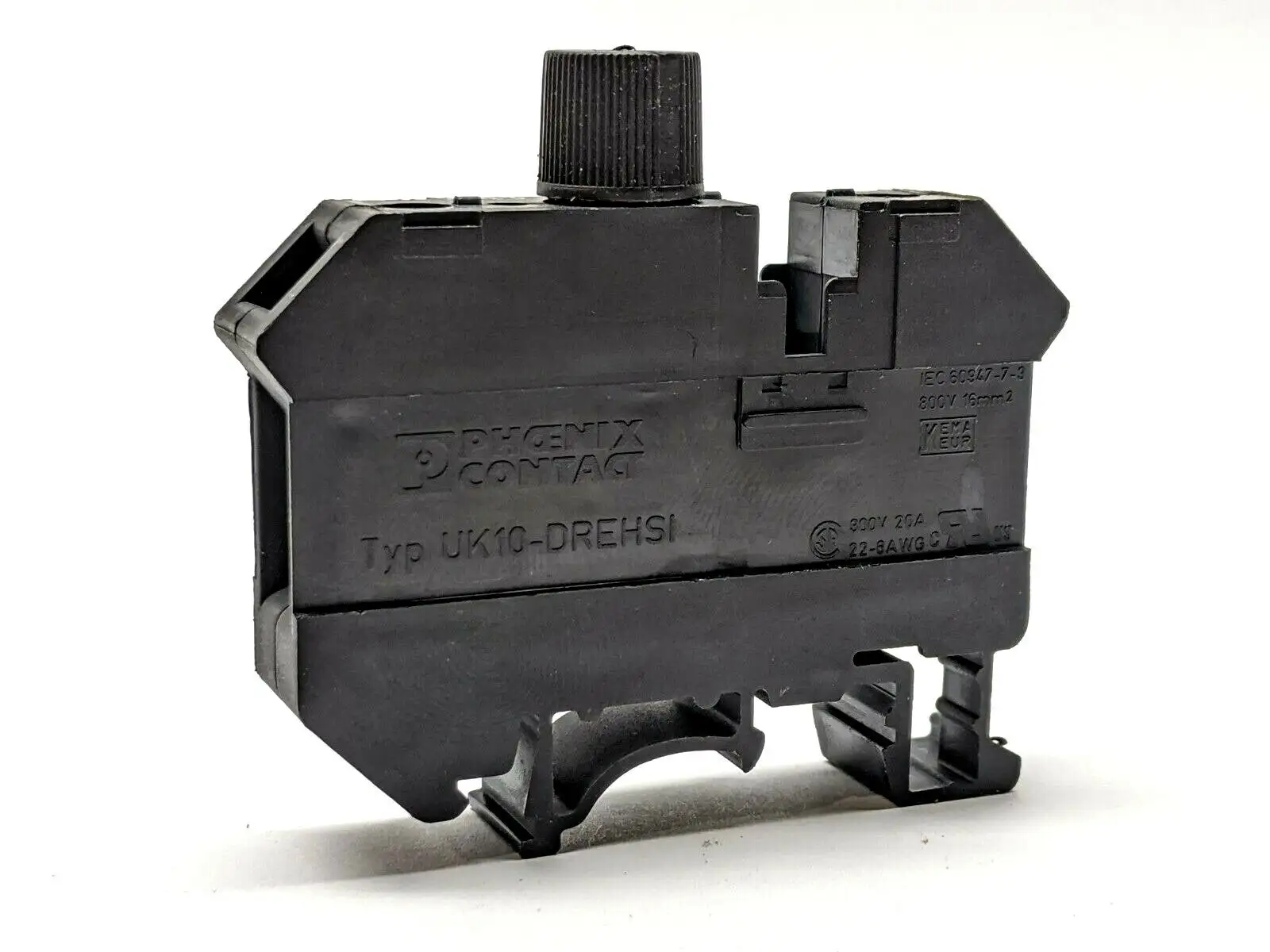 3005507,UK10-DREHSI | Phoenix Contact UK10-DREHSI Fuse Modular Terminal Block 6,3x32 3005507 - Used