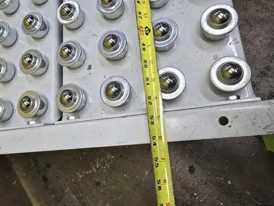 Used HYTROL ROLLER BALL TRANSFER  CONVEYOR Roller Conveyors Wisconsin US | Packer City Sales #1298021
