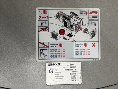 Used 2018 BECKER VTLF2.250/0-79 Vacuum Pumps Washington US | MachineryMax #1295158