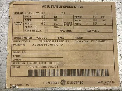 USED GE 7VSAD101IB0101
