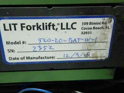 USED LIT FORKLIFT 52020BATW1