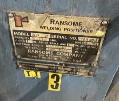 RANSOME 30P-A Welding Positioners | Mohawk Machinery (5)
