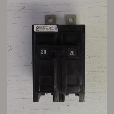 Cutler Hammer 2 Pole 20 Amp Bolt-on Breaker