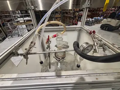 USED CHEMGLASS 72 LITER REACTOR FLASK