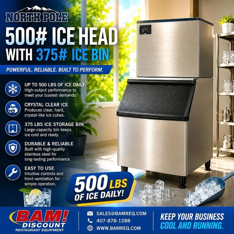 New | in-Stock NORTH POLE _UNKNOWN_ Ice Machines Florida US | BAM Discount Restaurant Equipment #1301587