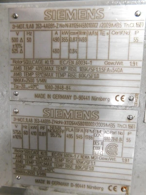 New | in-Stock Siemens 1LAB 353-4AB91-Z A.C. Motors Ohio US | Equipment Recovery Corp. #1331523