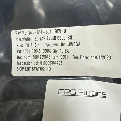NEW CPS Fluidics EC Tap Fluid Cell, SNL