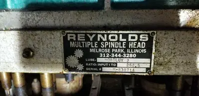 12x Spindle Reynolds Multiple-Spindle Drill head