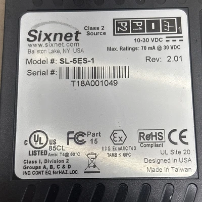 USED Sixnet Red Lion SL-5ES-1 Rev 1.00