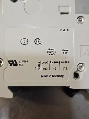 ABB Circuit Breaker S202-K4A 2-Pole. Loc 4C-3