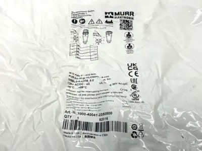 New | in-Stock Murrelektronik Double Ended Connector Cable M12 M/F 5-Pin 5m Cable & Wire Michigan US | Maverick Industrial Sales #1461083