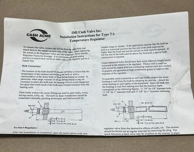 NEW Cash Acme TA-3 1-1/2