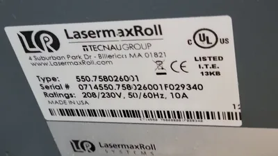 USED 2014 TECNAU_LASERMAXROLL Tecnau- LasermaxRoll 7 LOT product line