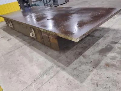 97" X 241" STEEL LAYOUT TABLE WITH 3" PLATE TOP: STOCK 11833