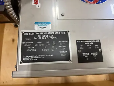 New | in-Stock ELECTRO-STEAM S.S. LG-25 Boilers Illinois US | M&M Equipment Corp. #1385639