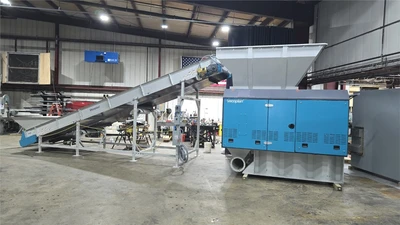 50" x 60" Vecoplan Model V-Eco 1300 Single Shaft Shredder, New 2020