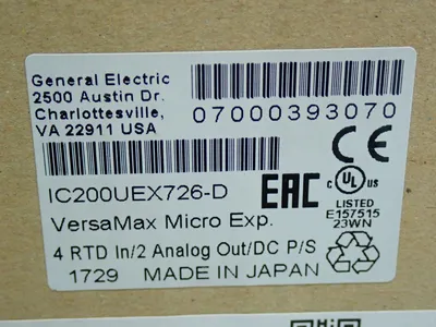 New | in-Stock GENERAL ELECTRIC IC200UEX726 PLC Expansion Units Ohio US | HGR 24 #904499