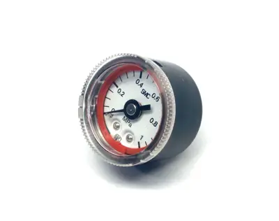 G36-10-01 | SMC  Pneumatic Pressure Gauge w/ Limit Indicator 1/8" Thread LOT OF 13 - Used