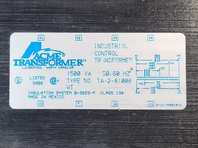 USED ACME TA-2-81008