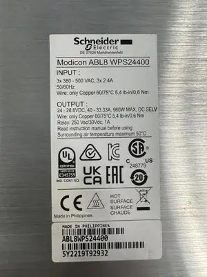 Schneider ABL8WPS24400 Power Supply 24VDC-40A ABL8-WPS24400 (6.3.4)