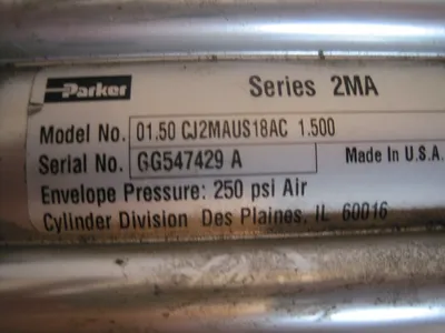 USED PARKER 01.50 CJ2MAUS18AC 1.500 CYLINDER 0150CJ2MAUS18AC1500
