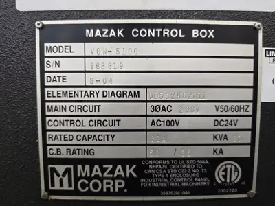 2004 MAZAK NEXUS VCN-510C Vertical Machining Centers | Machine Tool Emporium (6)
