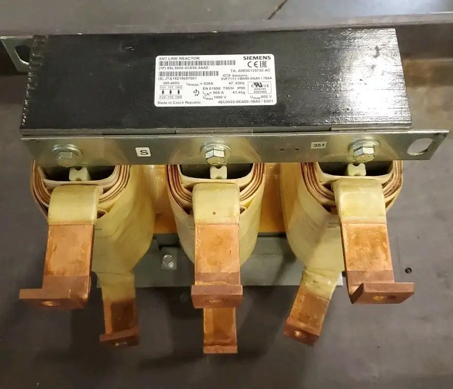 Siemens 6SL3000-0CE36-3AA0 3AC Line Reactor, 600V Max. 1E-52