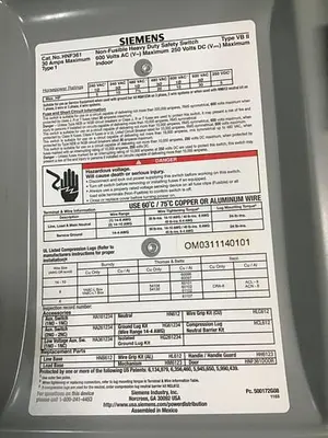USED SIEMENS HNF361 VBII