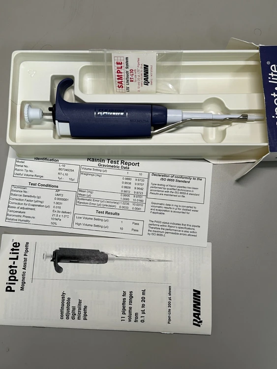 New | in-Stock Rainin L-10 Pipettes Missouri US | BioLabTek #805556