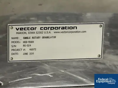 USED Freund-Vector Freund-Vector Rotary Granulator, Model: HCD-11589