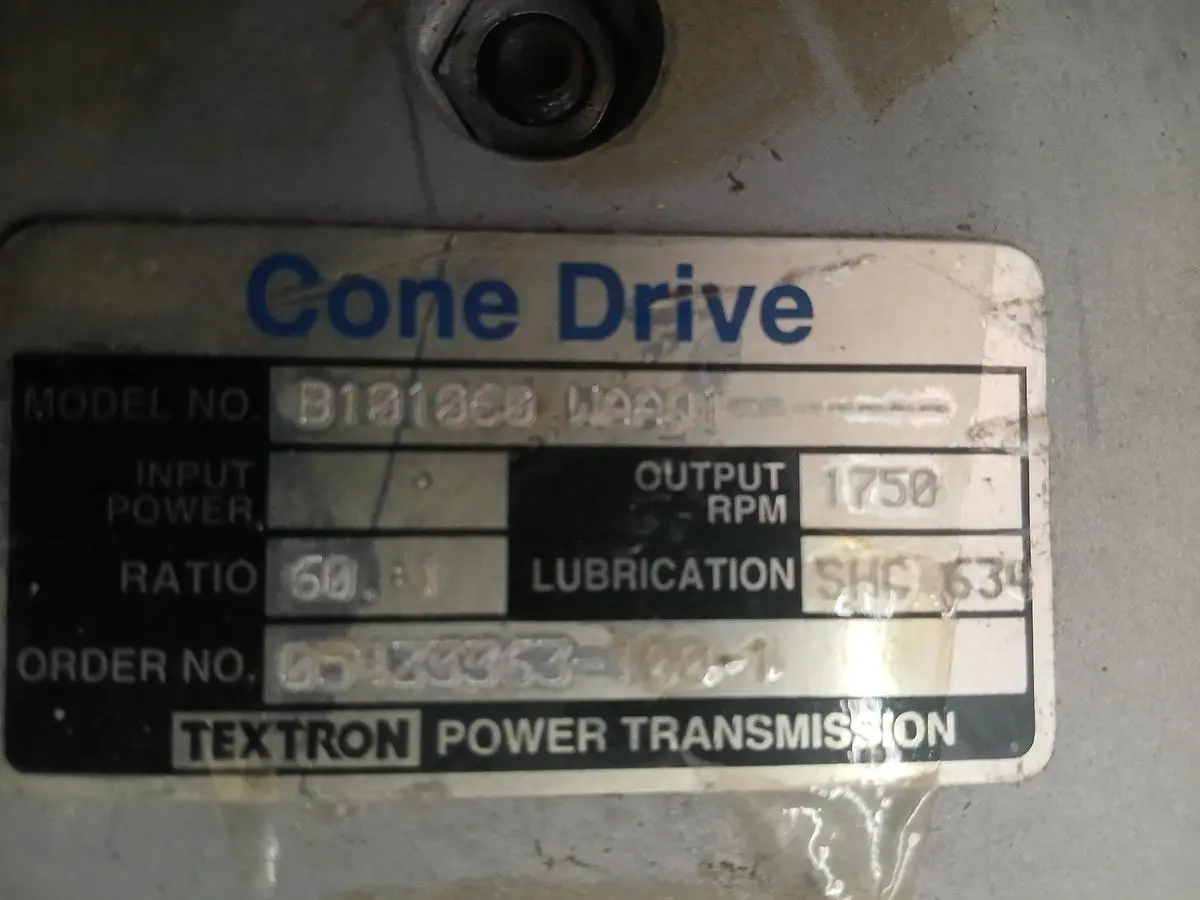 USED CONE DRIVE / TEXTRON POWER TRANSMISSION B101025 HMAA1