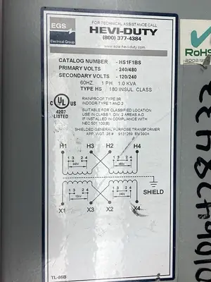 Used SOLA/HEVI-DUTY HS1F1BS Miscellaneous Equipment (Electrical & Power) Ohio US | Surplus Asset Holdings #1242241