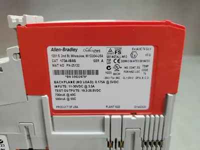 USED Allen-Bradley 1734-IB8S Ser A 24VDC Safety Sink Input Module.