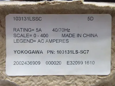 Yokogawa 103131LS-SC7 0-400 Amps AC Ammeter Panel Meter New NIB