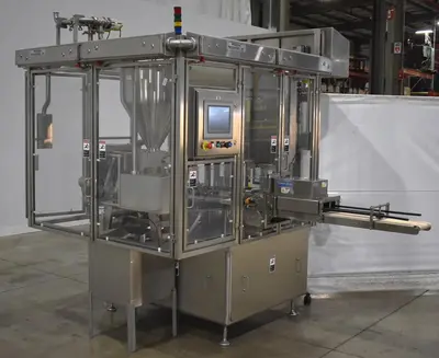 USED 2018 Modern Packaging Inc DR Rotary Filling and Sealer