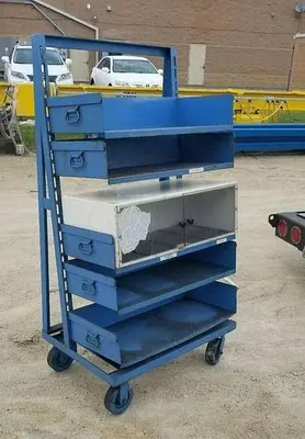 Rolling Storage Carts w/4-5x Adjustable Shelves/Unit 33" W x 16" Dp x 65" Tall