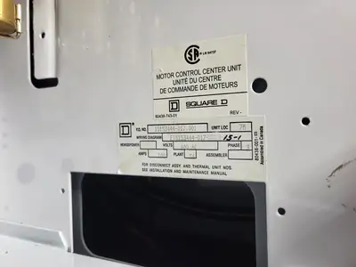 USED SQUARE D MODEL 6