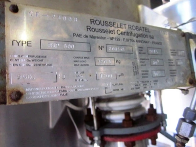 (6) Robatel BXP 800 centrifugal extractors, 316L SS.