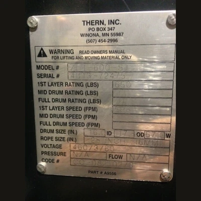 Thern ZF1 Positioning Winch