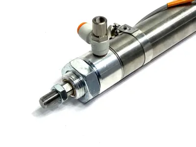 USED BIMBA PNEUMATIC CYLINDER 22" STROKE 1/4" BORE