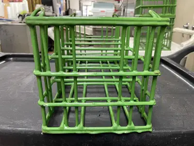 Used Sani Stack Used Sani Stack Coated wire Plate Washing Basket Crate R22 Food, Restaurant, & Bakery Parts & Accessories Illinois US | Falcon Restaurant Supply #1376232