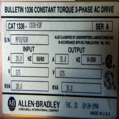 Constant Torque 3-Phase AC Drive