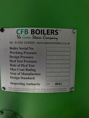 USED CFB Boilers 952kg/hour