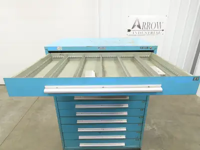 Nu-Era Modular Tool Storage Cabinet 11 Drawer 45x28x61" Stanley Vidmar Blue