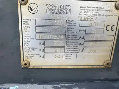 Used 2010 WACKER 3001S Articulated Dump Trucks Minnesota US | Birnstengel Equipment #1554063
