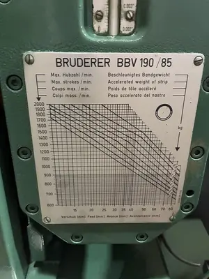 USED BRUDERER BSTA 20E