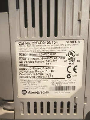 USED Allen Bradley 22B-D010N104